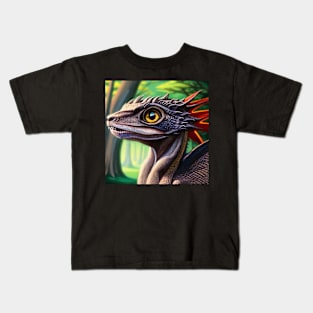 Purple and Gold Scaled Jungle Dragon Kids T-Shirt